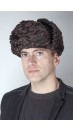 Karakul fur hat - Russian Style -  Dark brown